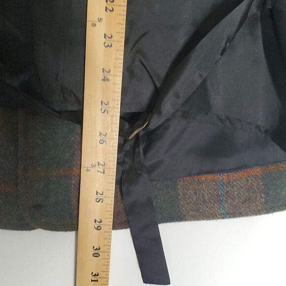 Vintage 100% Wool Vest Jacket Utility Field Brown Plaid 53” Chest Workwear‎ XL - Picture 7 of 8